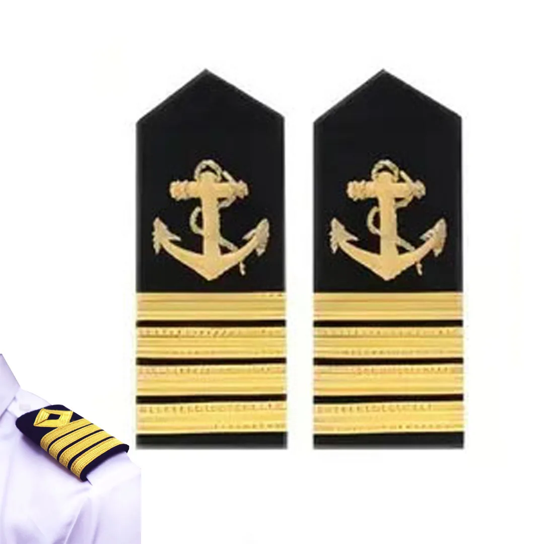 Плечевые доски эполеты золотой якорь ДВП погоны форма для костюма капитана Флота адмирала