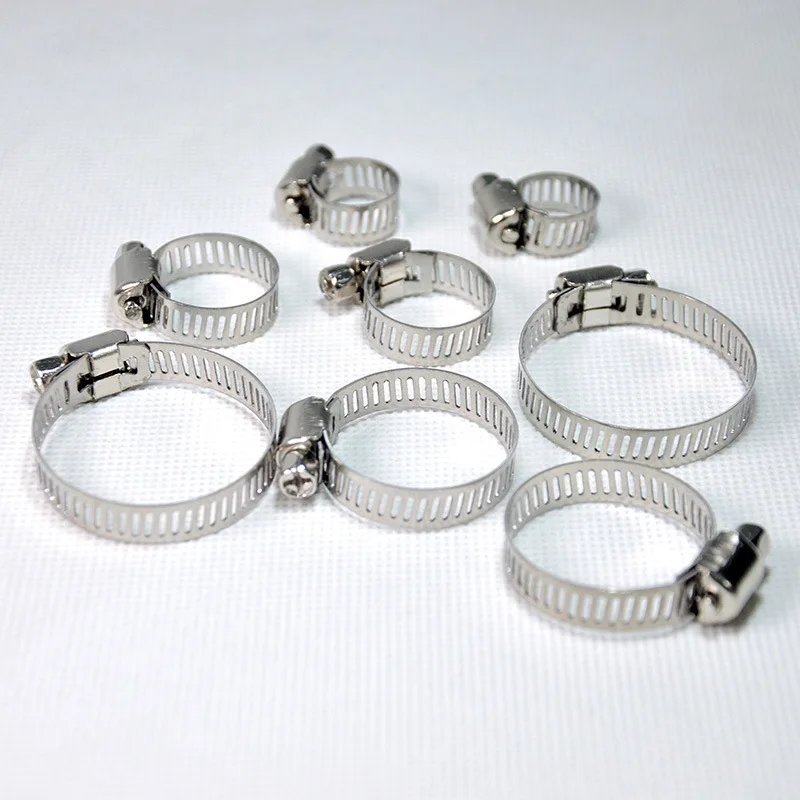 Best Selling Hose Clamp Adjustable Stainless Steel Clamp Screw Band Hose Clamp Fuel Pipe Worm Gear Clip