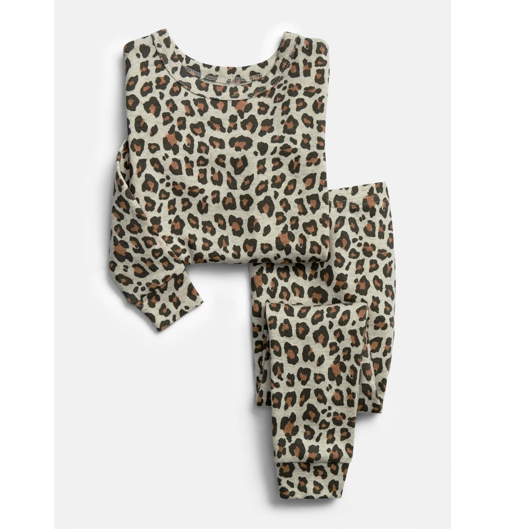 Leopard printed pajamas set for Girls Rompers Full Sleeve Kids Baby Pajamas Ready to Ship Girls Cartoon Casual Quantity OEM