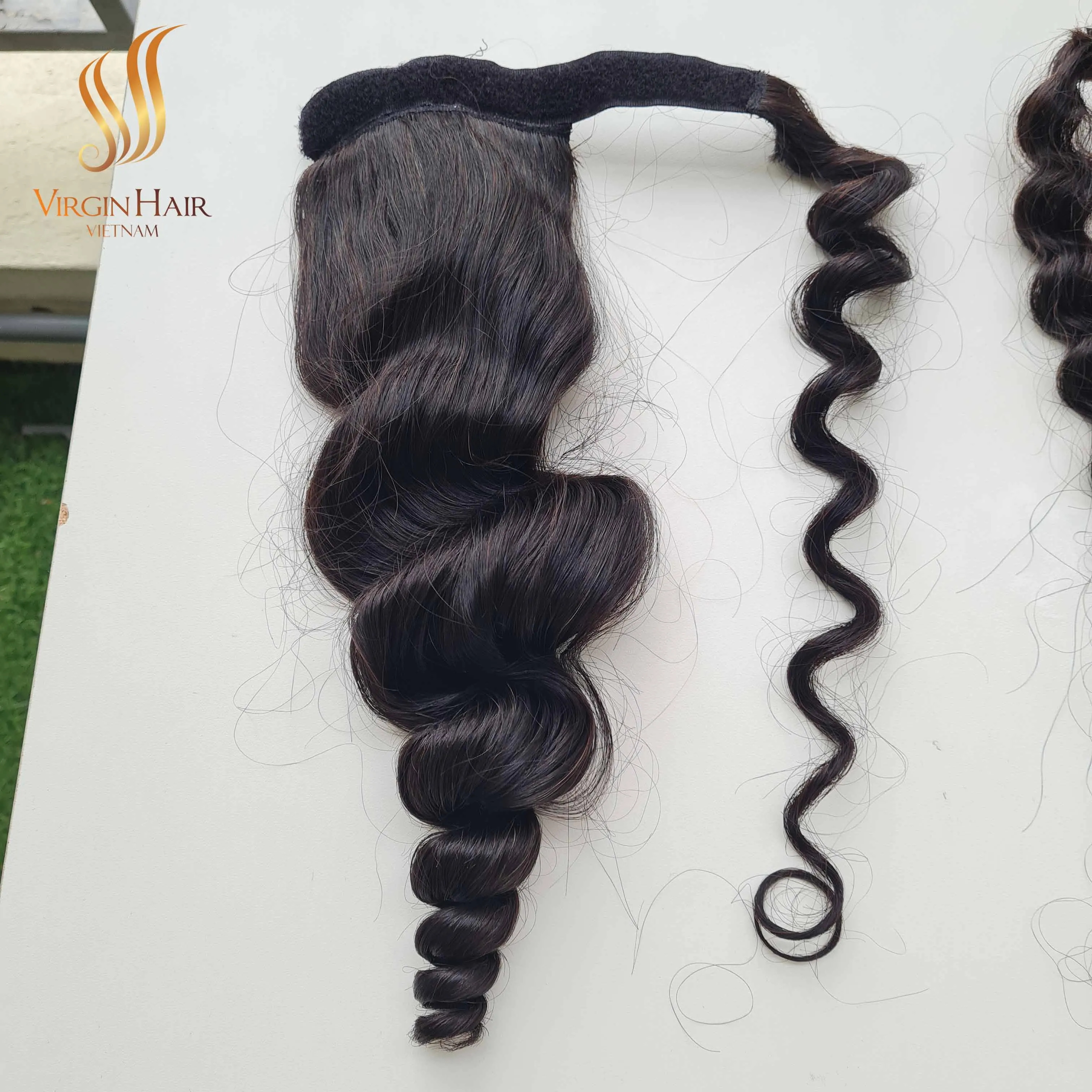 100% Human Hair Ponytail Wholesale Price Customized Style Natural Color High Quality Vietnamese Raw Virgin Hair
