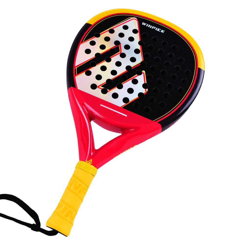 Padel Racquet for Intermediate Players 340 grams zephyr Round Shape 3K Carbon Fiber Surface Padel Racket Tennis Racket