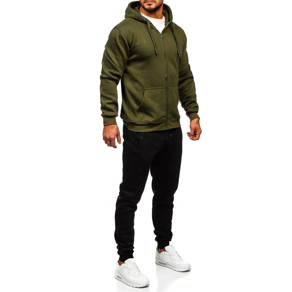 Plain Zip up Tracksuit Set Custom Slim Fit Men Training Wear Latest Design Men Tracksuits