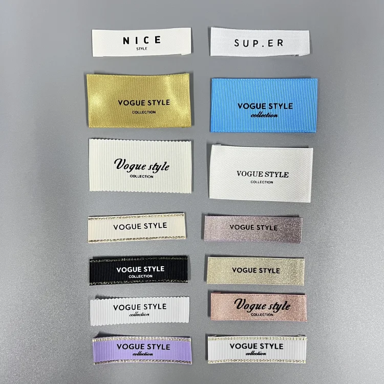Luxury Woven Neck Custom Woven Printing Label Custom Labels For Logo Woven Label For Clothing Brand Clothes Hot Selling