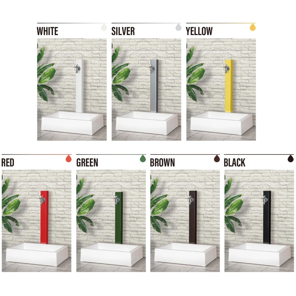 Commercial Vintage Marble Garden Faucet PVC Deck Mounted Single-Hole Brass Faucet for Outdoor Wash Sink Hotels Schools Parks