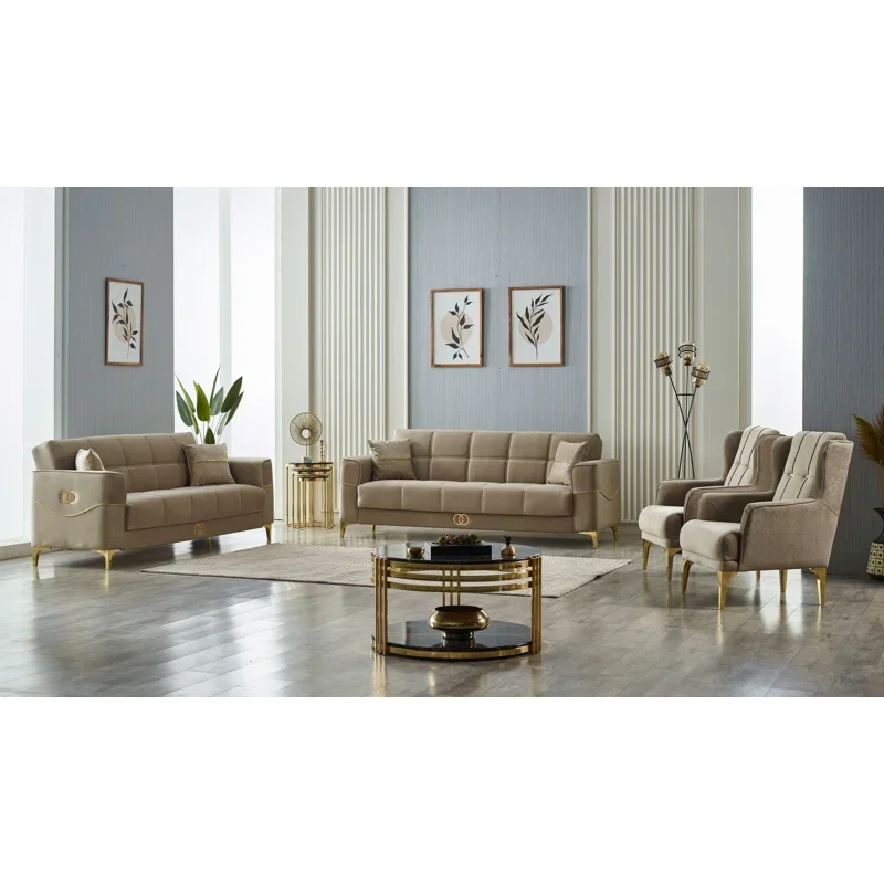 Kusum Art  furniture factory the latest design Linen fabric sofa set color can be customized living room sofa Cube Modular Sofa4