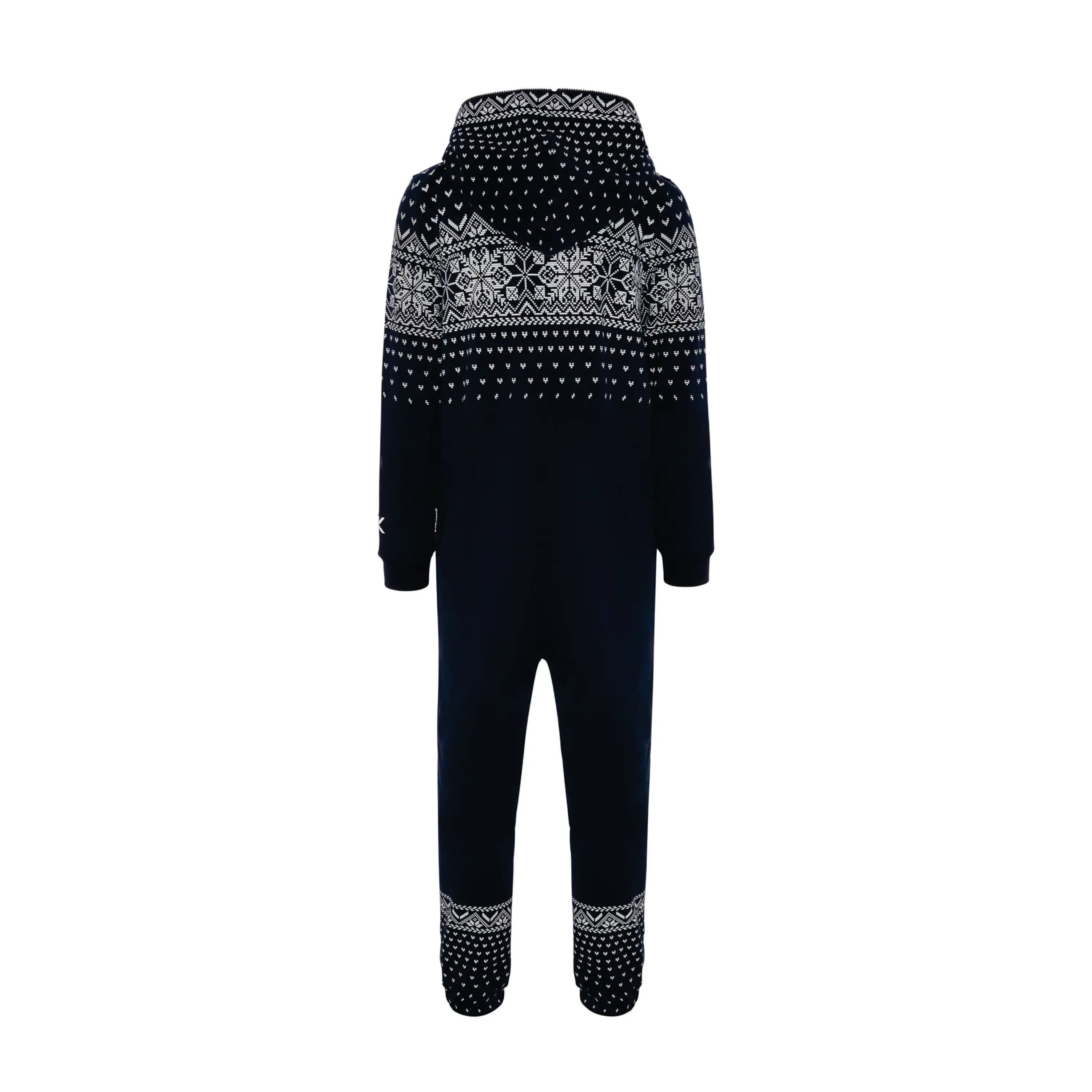 Print Detail and Embroidered Logo 50% Polyester 50% Cotton Side Pockets with Zipper Closure Unisex Navy Alpine Jumpsuit