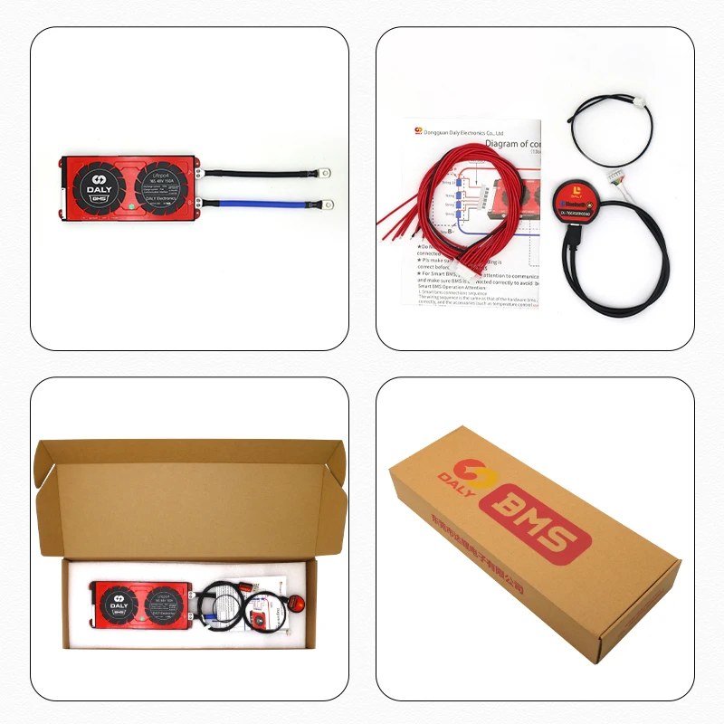 Smart Daly BMS LiFePO4 BMS Lithium Battery 4s 12v 120A 150A lifepo4 BMS 12v For 3.2v 310Ah 280Ah LiFePO4 Battery solar battery