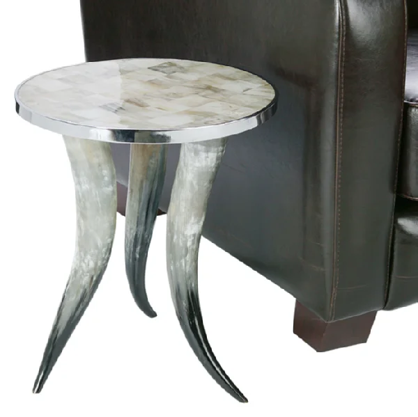 Ox Horn Made Coffee Table Stylish Furniture Buffalo Ox Horn Made Round Square Coffee Dinning Table Customize Size Cow Horn Table