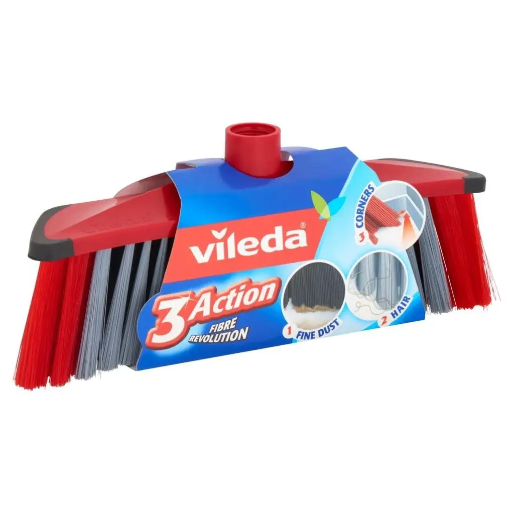 Vileda 3 экшн-метла-3 типа щетины для чистки экологически чистые прочные щетинки в 1 метле