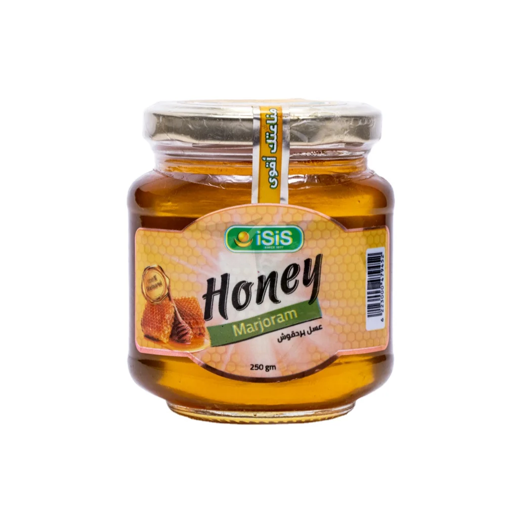 Мед с майораном 250 gm жидкие продукты из органического меда 100% натуральные для оптовой продажи банка каменщиком срок годности