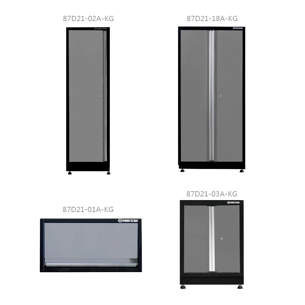 KING TONY Garage Series Storage Combination Tools Cabinet (black & gray) Metal Tool Cabinet 87D21X02SA-KG