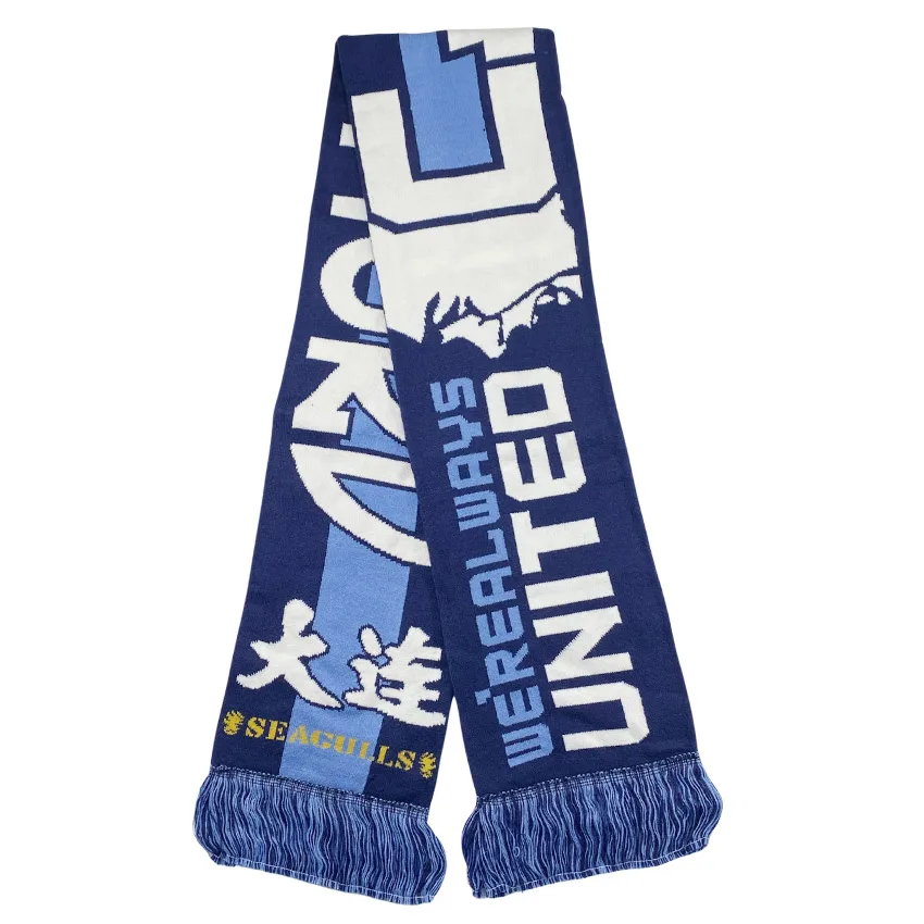 Wholesale Custom logo Acrylic Knitted Winter Football Fan Scarves