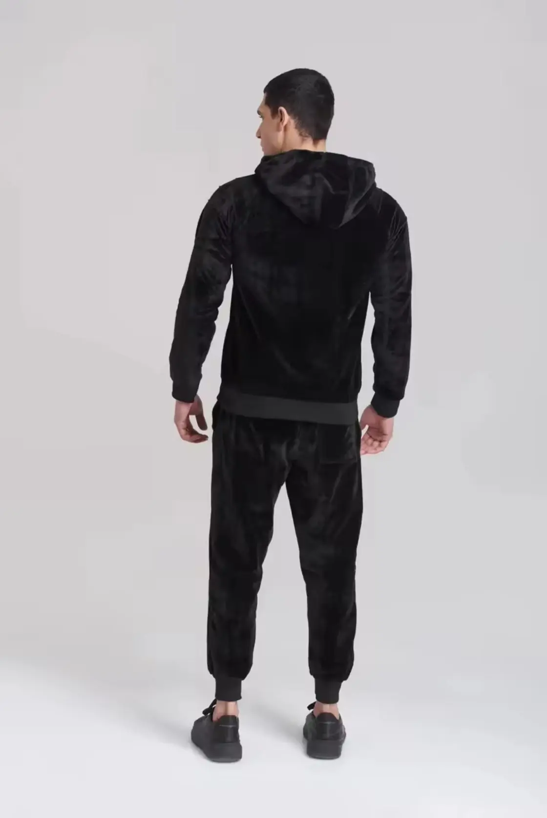 Custom Logo Jogging Men Activewear Velvet Velour Tracksuit Set Plus Size Men Activewear Velvet Velour Tracksuit