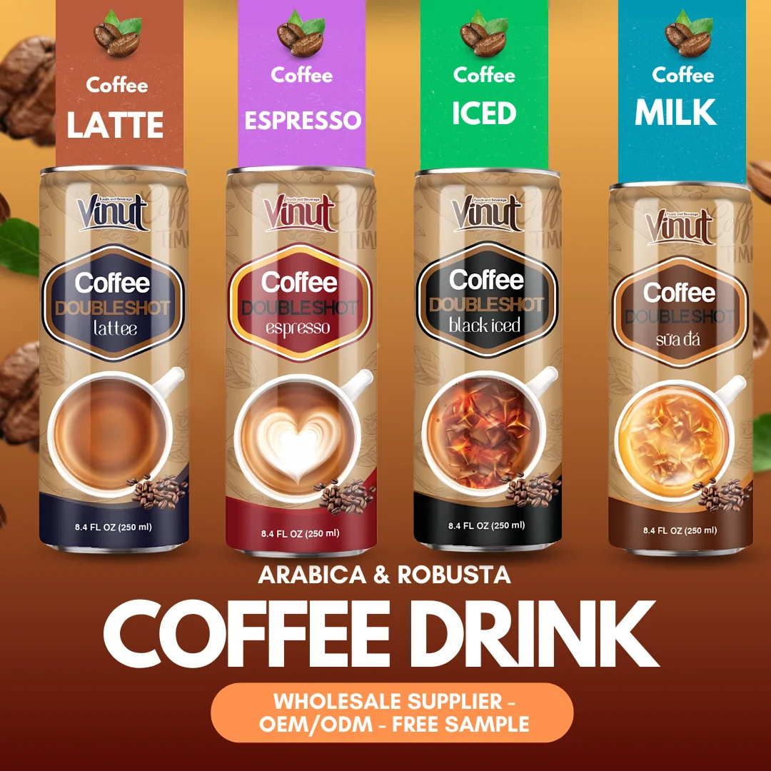 Кофейный напиток Doubleshot 250 мл вьетнамский винут заводская цена-эспрессо со льдом вкус латти бесплатный образец частная торговая марка OEM