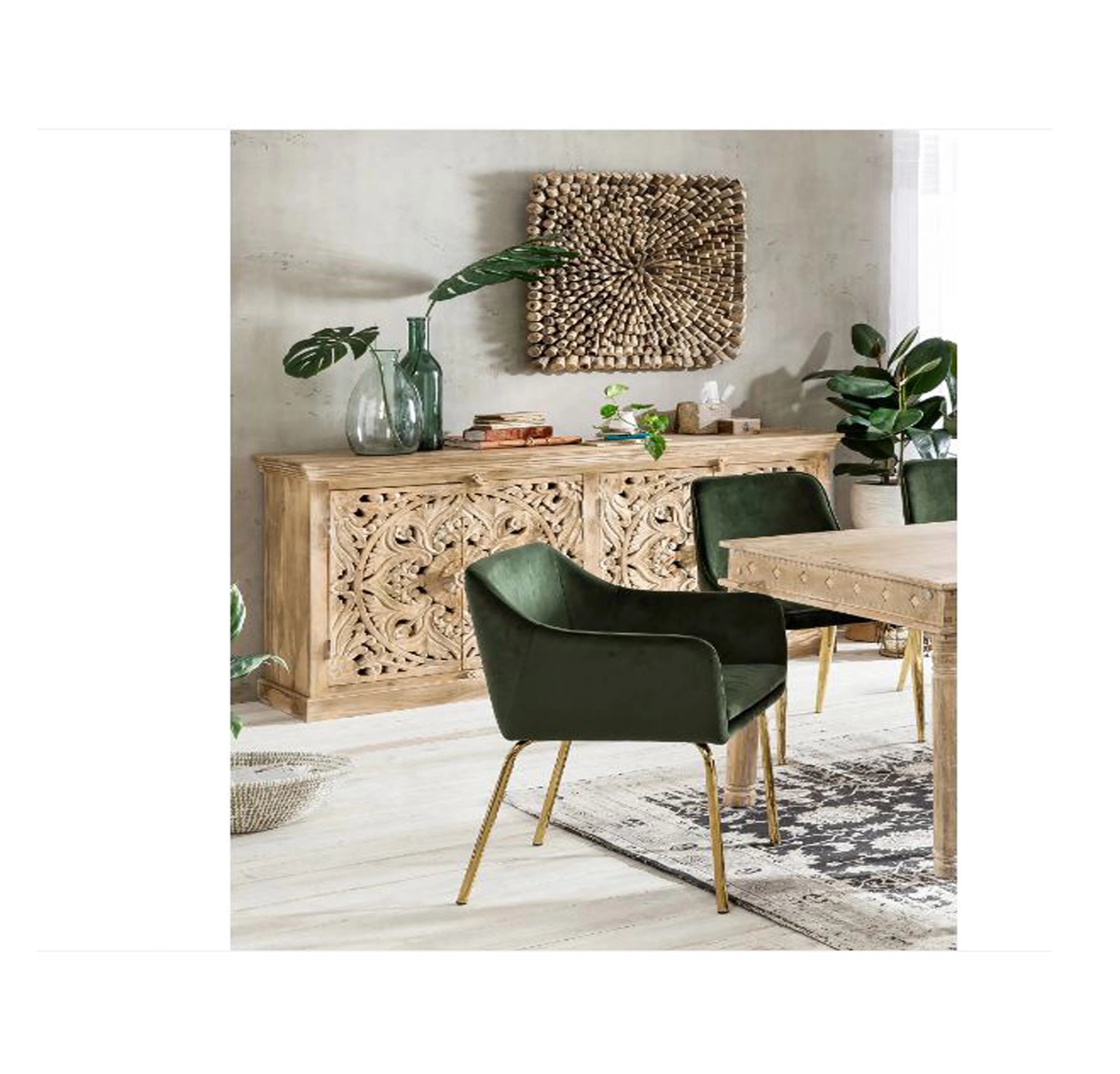 New Best Modern Design 100% Pure Solid Mango Wooden Light Natural Color Side Board ,Chest Drawer