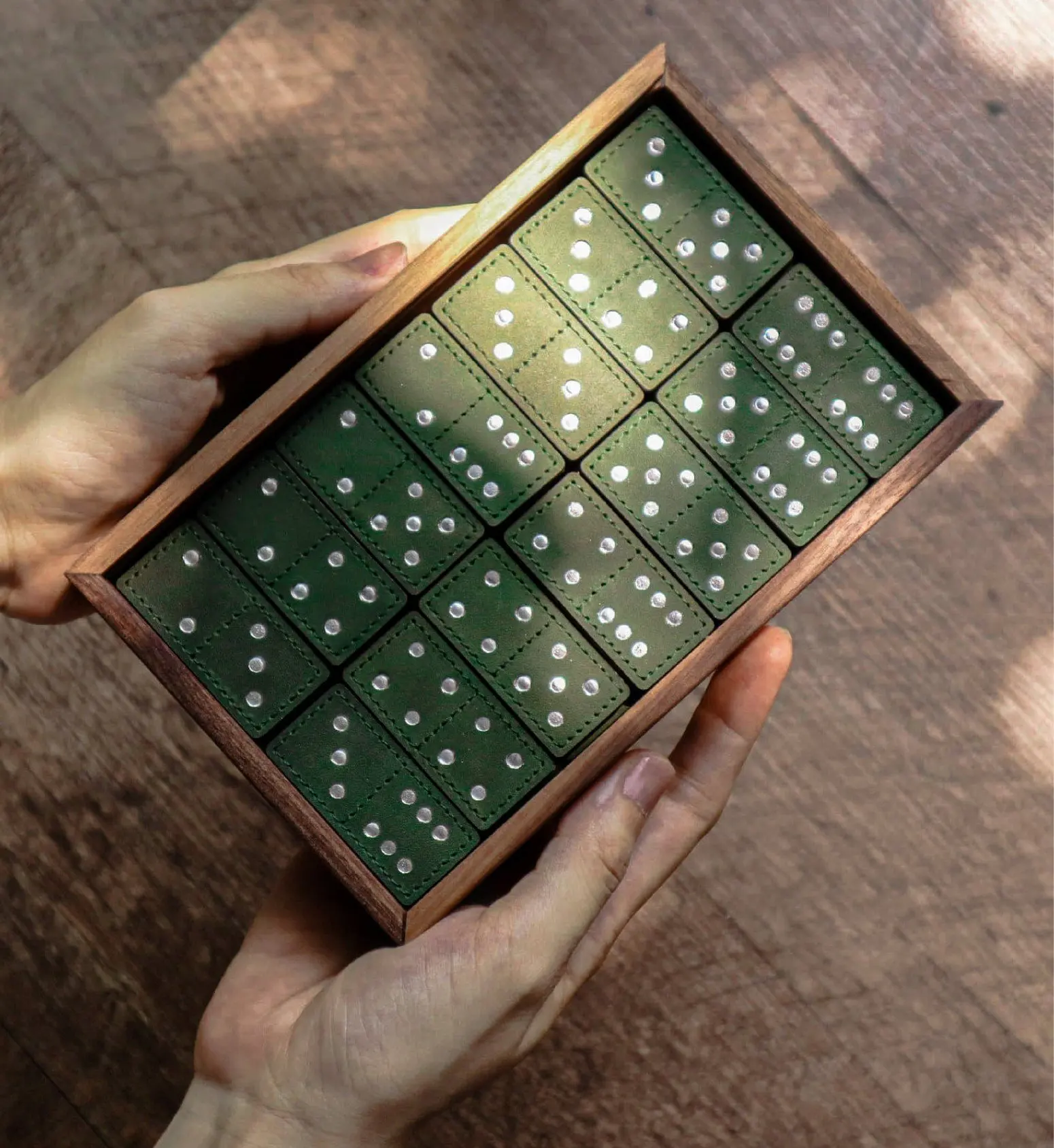 Vietnamese High Quality Wooden Domino Chess Box at The Best Price/Educational Toy for Kids/Adult