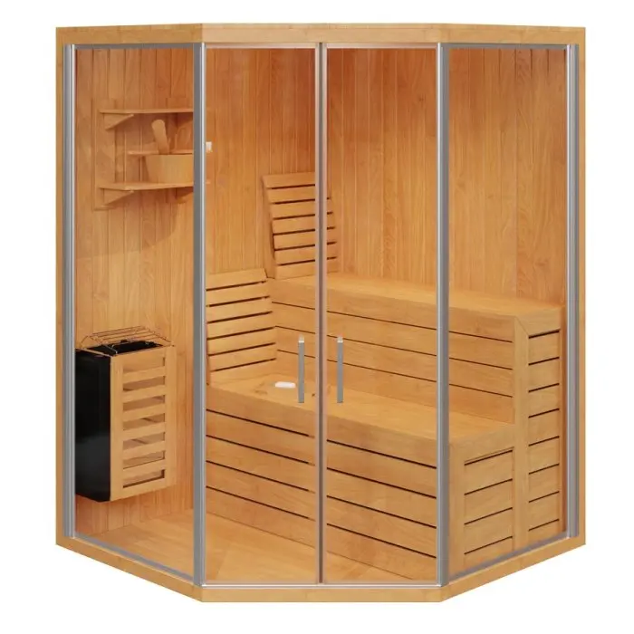 Изысканная сауна, уголок, эстетически дизайн, улучшенный комфорт, роскошная сауна, идеальное решение для домашнего и коммерческого использования