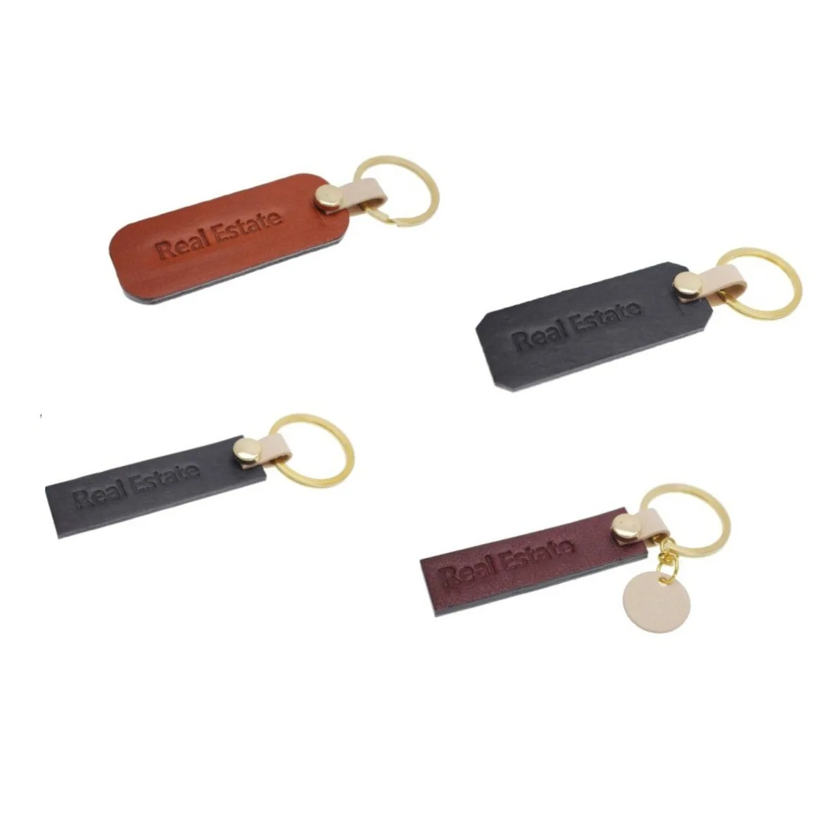 Factory Direct Sales Key Chains Metal Custom Logo Soft PU Leather Key Cain