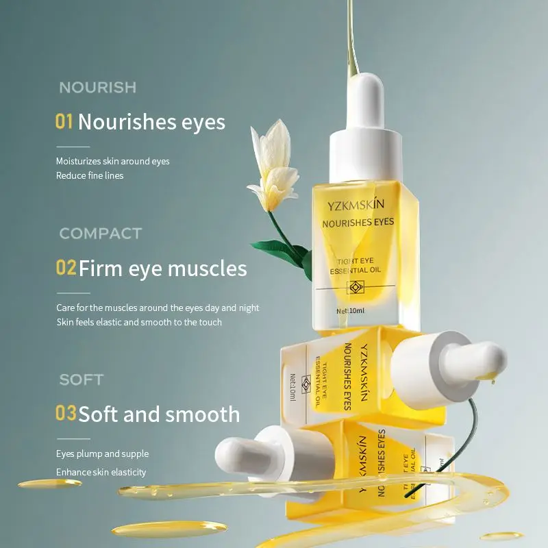 OEM/ODM Essence oil Natural Organic eye Care Reduces Wrinkles Fine Lines Anti Aging Dark Circles Eye Bag Eye Essence oil