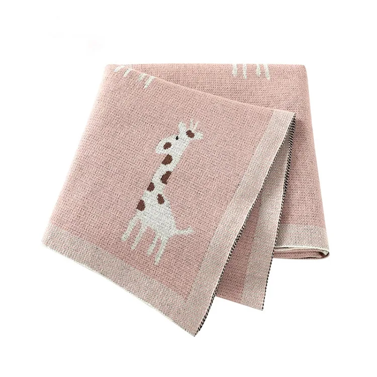 Cute Animal Pattern Baby Blanket for Prams, Baby Seats and Homes Crawling for Boys and Girls Newborn