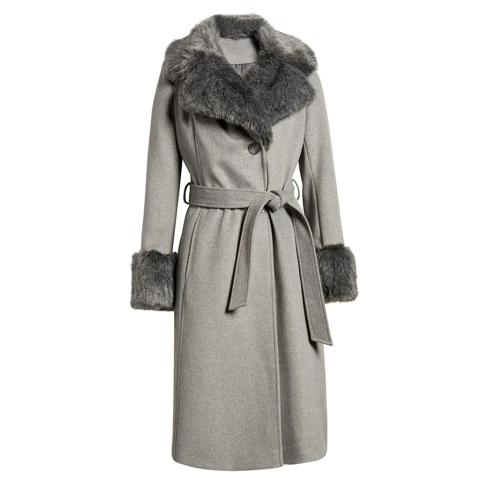 2024 Fall Winter New Solid Single-Breasted Paneled Hem Split Long-Sleeved Women Jacket Lady Coat With Quality