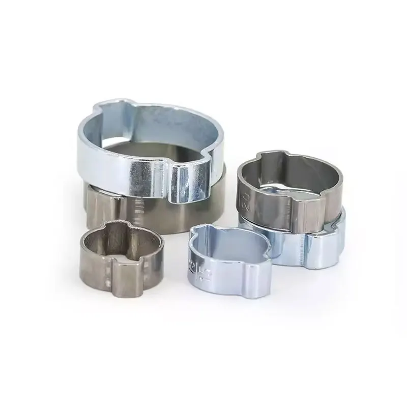 O Clips Hose Tube Fuel Clamp Iron Galvanized Metal Pipe Clamp Double Ear Hose Clamp