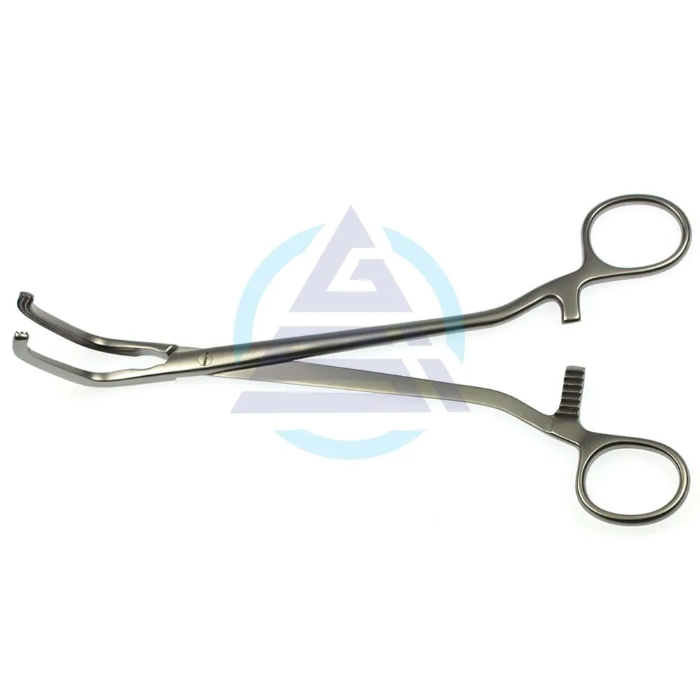 OEM Price Thomas Bronchus Clamp, Overall Length 220mm, Effective Jaw Length 50mm, Jaw Type Full Longitudinal Serrations