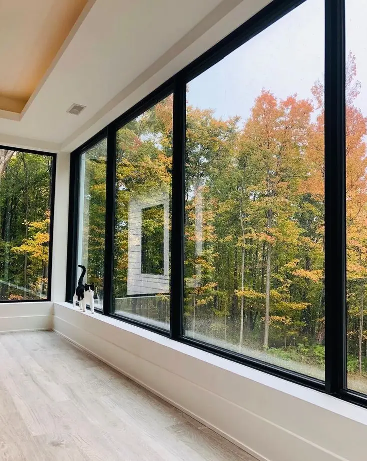 Thermal Break Aluminum Sliding Windows Heat Insulation For Winter Cancel Noises Sliding Windows With Net For Your Houses