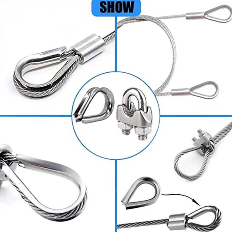 Factory G414 Wire Rope Thimble AISI304/316 Stainless Steel Thimble for Rope 1/8~3/2