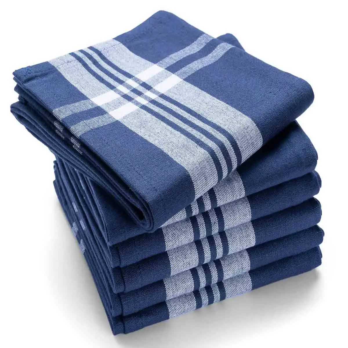 100% Natural Cotton Window Pane Plaid Red Dish Tea Towel Quick Dry Highly Absorb Sustainable Friendly Kitchen Towels Reusable