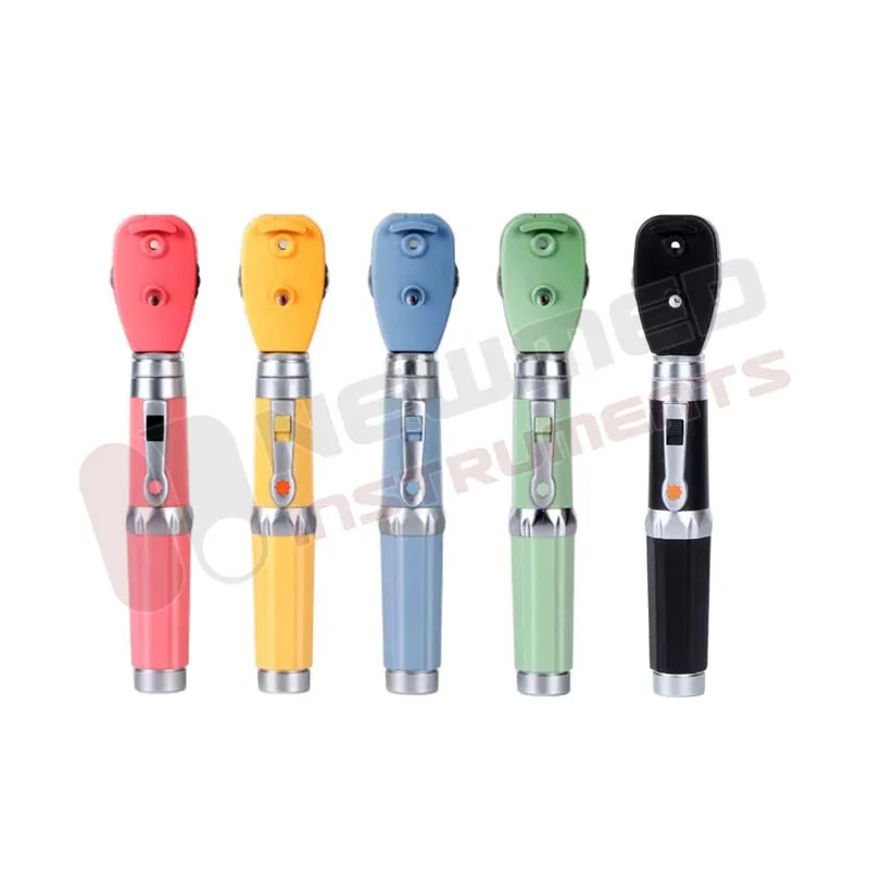 Светодиодный профессиональный медицинский набор для ухода за глазами с 5 различными апертурами портативный прямой офтальмоскоп