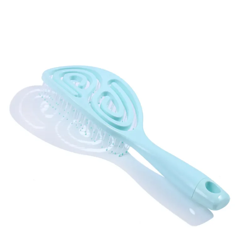 Customized Logo Candy - Colored Cutout Hair Straightener Comb Home Head Massage Hair Brush Spareribs Hollow Large Curved Comb