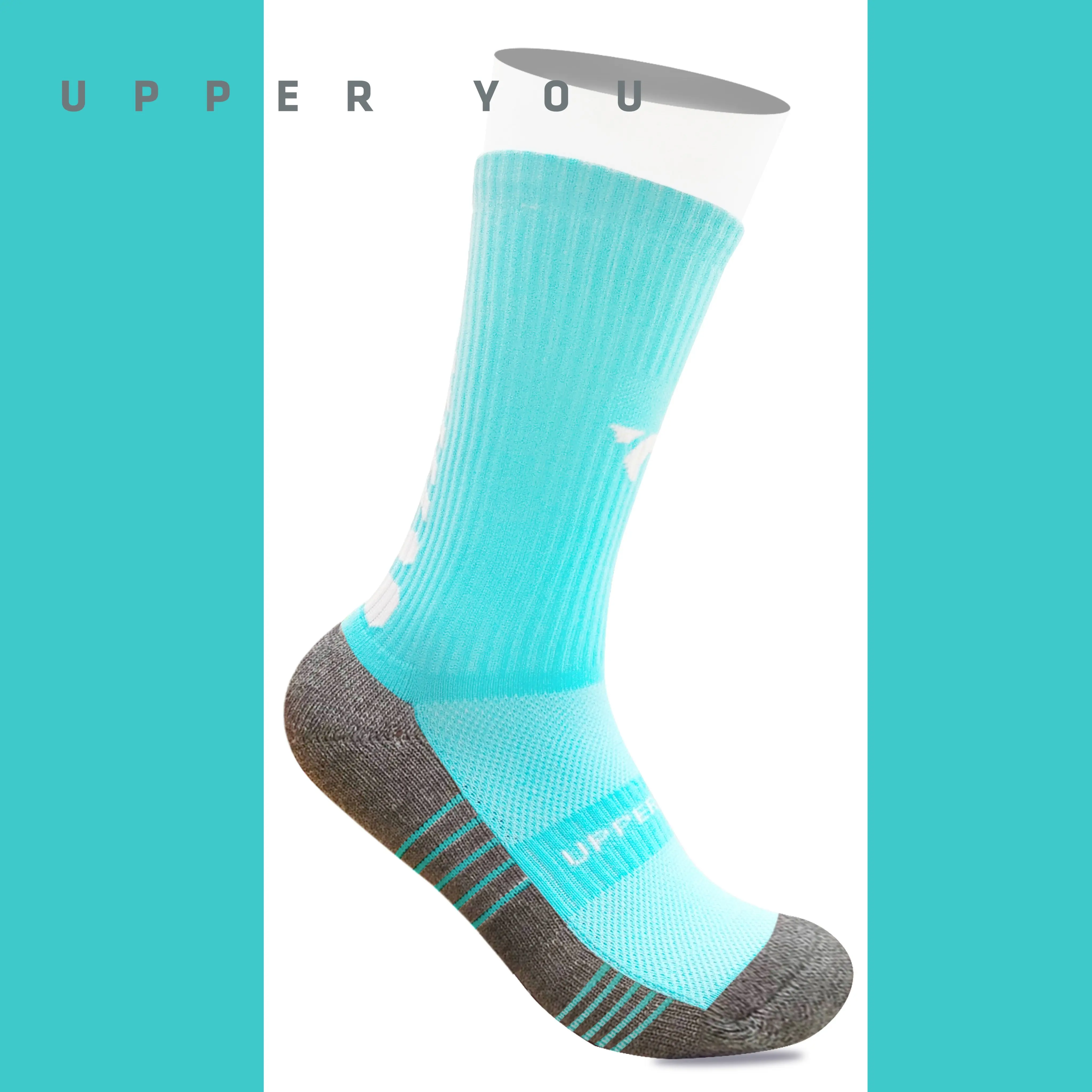 Fashion Sport Men Anti Slip Tube Trampoline Socks Soccer Football Sports Grip Socks