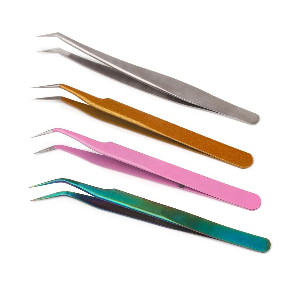 Eyelash Tweezers For Eyelash Extension High Quality Custom Logo Professional Eyelash Volume Tweezers