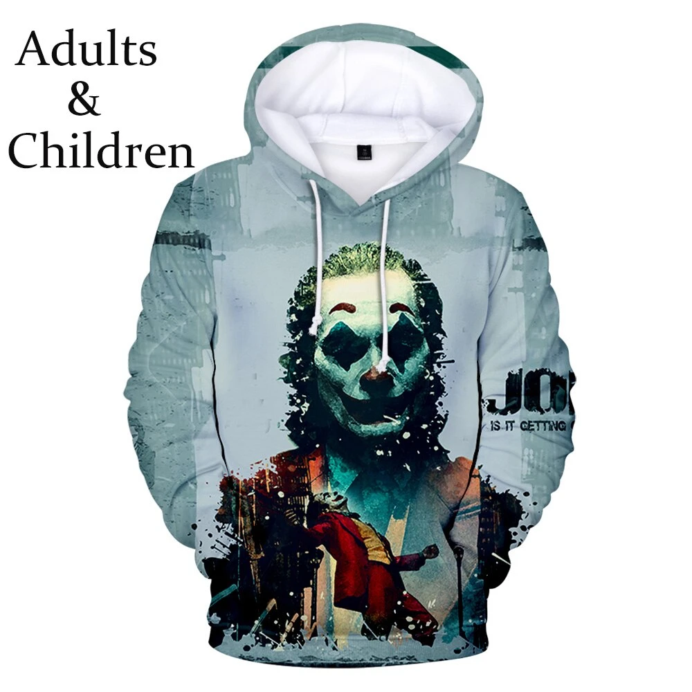 Hot Joker 3D Printed Hoodies Men Horror Movie Men Casual Fashion Funny Oversized Pullover Hoodies