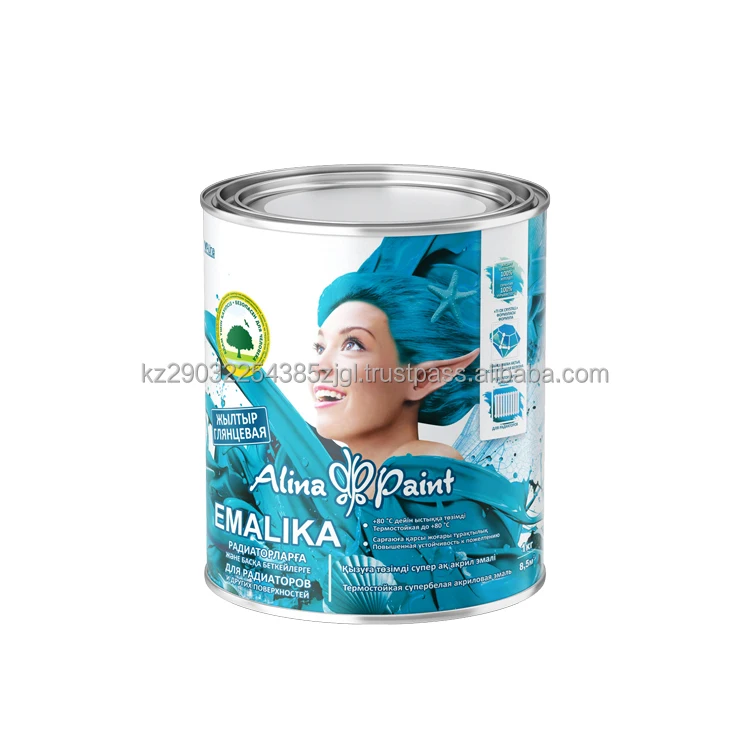 Acrylic enamel 1 kg building coating gloss for painting surfaces inside and outside the premises