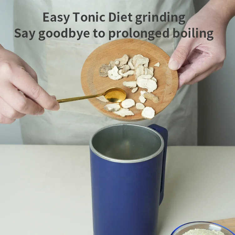 Portable coffee grinding mixer stainless steel electric  fully automatic grinder household medicinal herb kitchen spice grinder