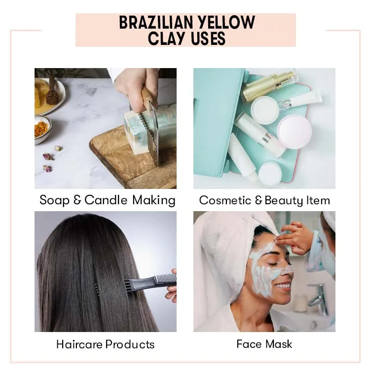 VedaOils Herbal and Natural Brazilian Yellow Clay for Acne and Blackheads Skin Face at Bulk Price