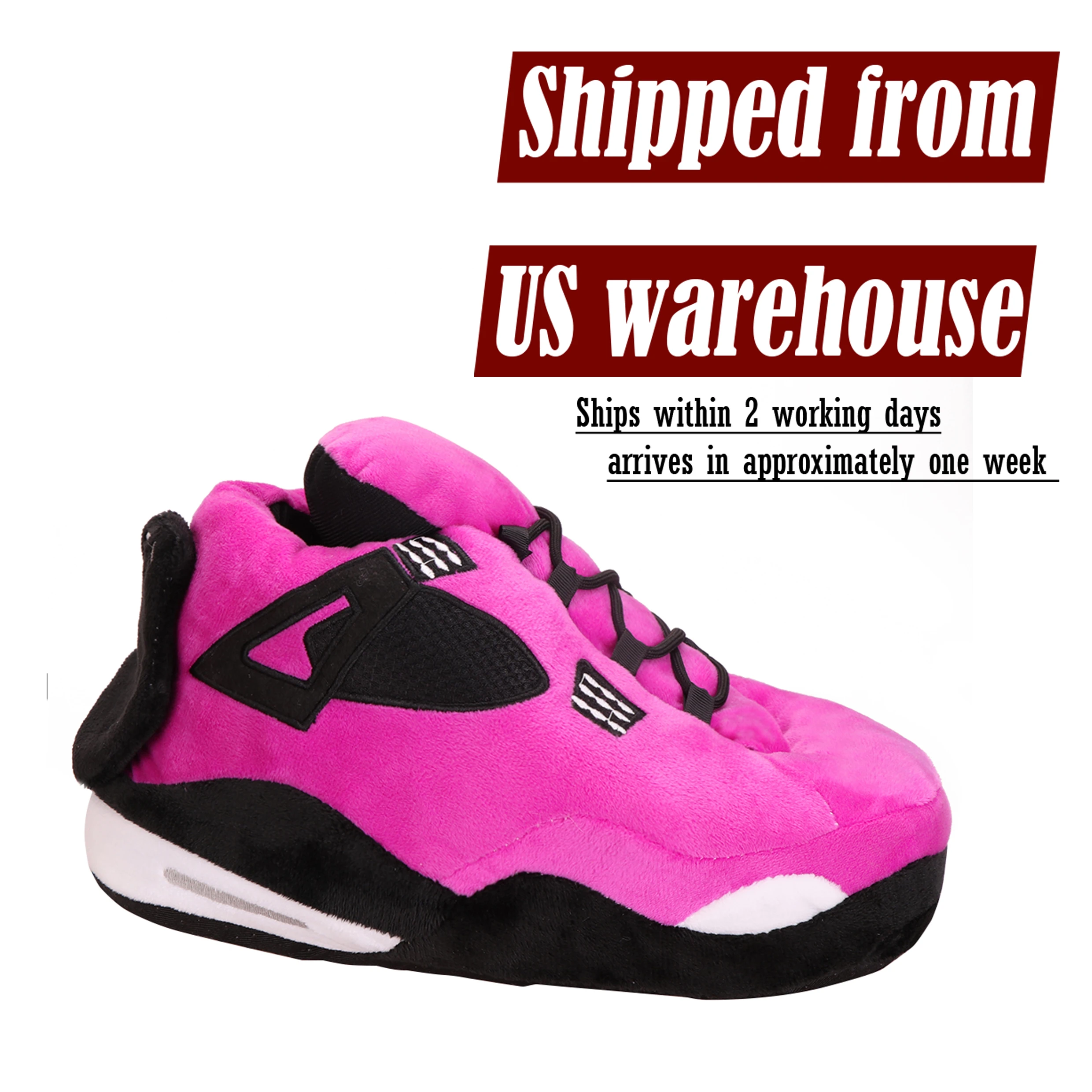 Shipped From US Warehouse New Fashion Soft Sneaker Slippers House Floor Warm Sports Shoes Indoor slippers for Women