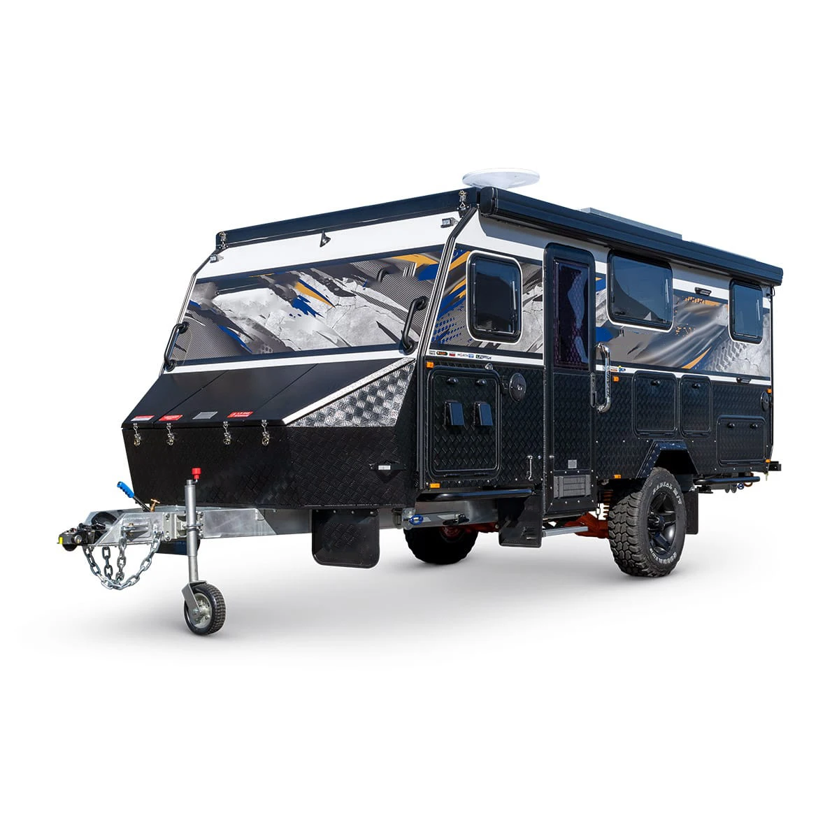 Australian standards off road rv camper 4 person teardrop trailer camping caravan travel trailer with entertainment kitchen