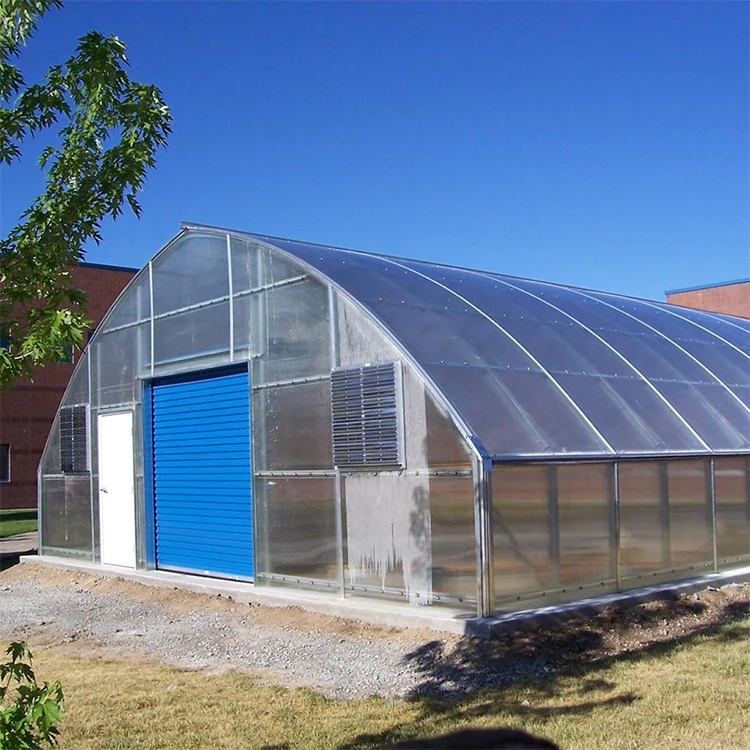PC Board Greenhouse Single-span Arch Agricultural Polycarbonate Greenhouses For Sale