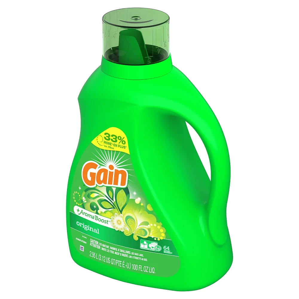 Gain + Aroma Boost жидкое стиральное средство для стирки оригинальный аромат 107 нагрузки 154 унц