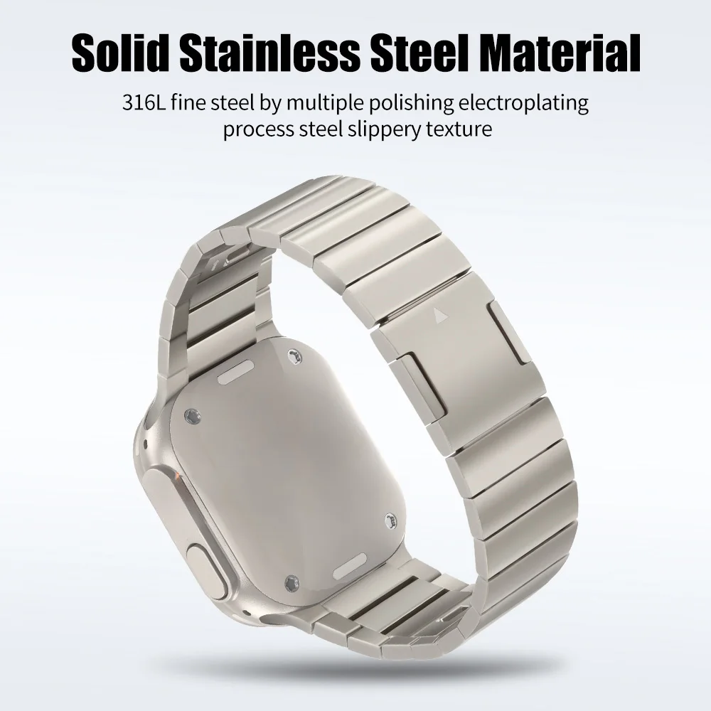 38mm 22mm sliding magnetic buckle steel strip Titanium Metal Strap Smart Watch bands for Apple/Huawei Porsche GT2 watch bands