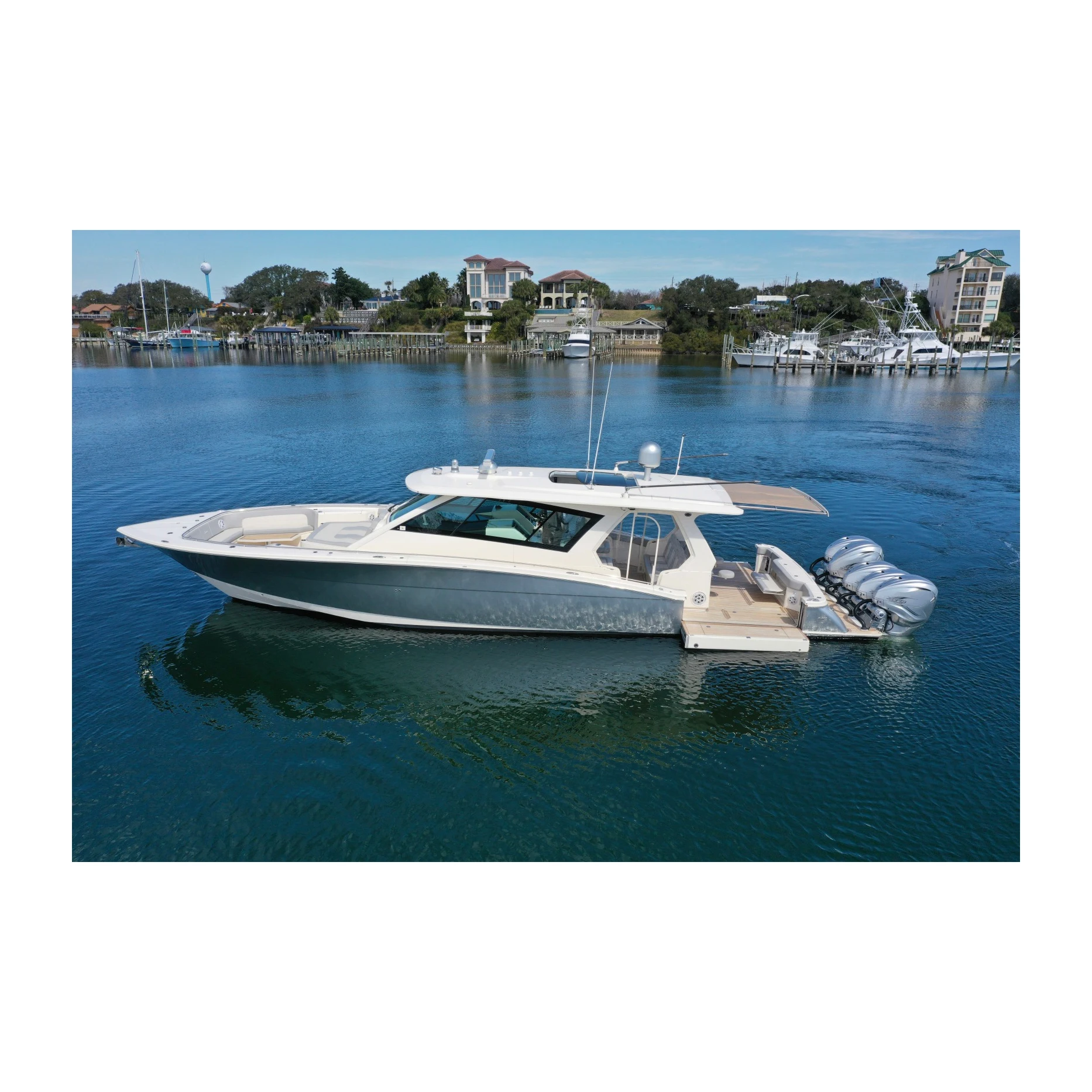 Custom High Quality Popular White Fiber Glass Hull Luxury Yacht Fiber Boat Fishing Fiberglass