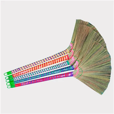 Handmade Classic Asian Style Sweeping Broom with Long Handle Top Selling Natural Grass Product Vietnam Made for House Cleaning
