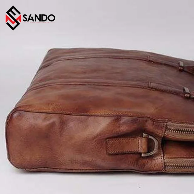 Custom logo wholesale synthetic leather laptop bags shoulder PU leather laptops briefcases OEM PU Genuine Leather Laptop Bag