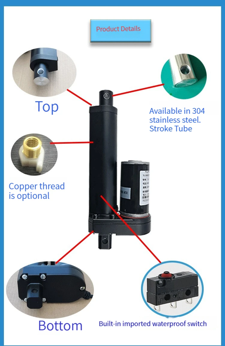 WindyNation (2pcs) 12 Volt 225 lbs Linear Actuators  Up Down DPDT Switch  Mounting Brackets  Connectors