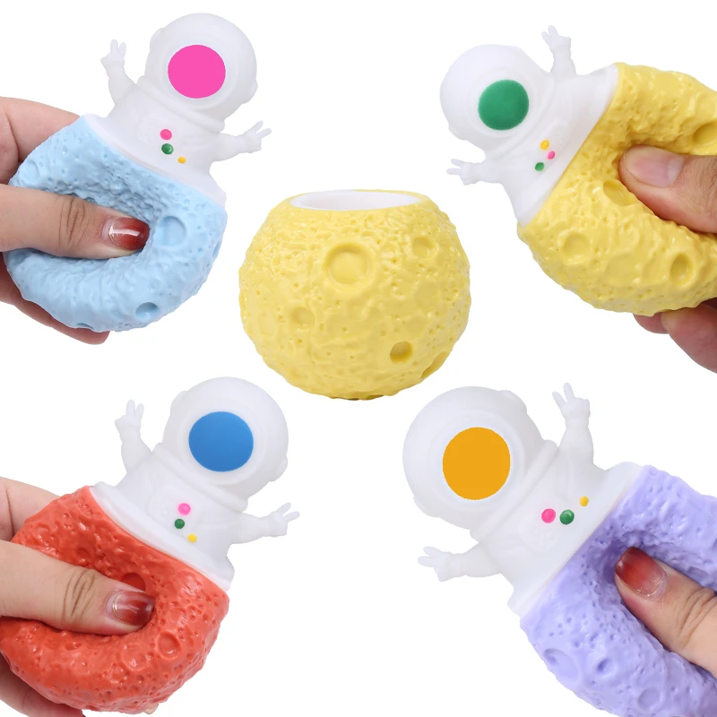 Wholesale OEM ASTM EN71 Certified TPR Fidget Squirrel Cheese Dog Astronaut Cup Kid Sqeeze toys