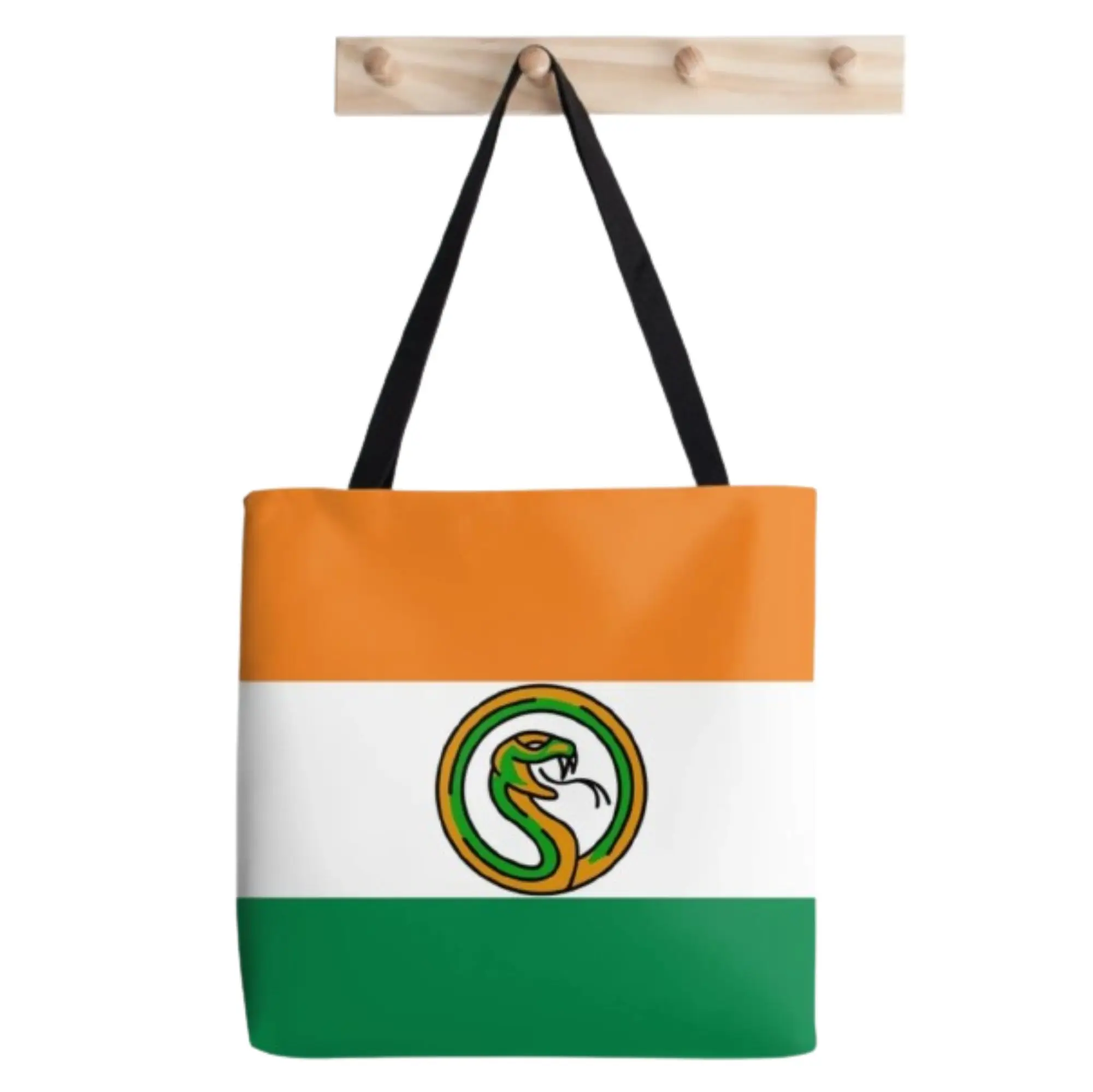 Florida A&M University FAMU Orange and Green Rattler Flag Tote Bag