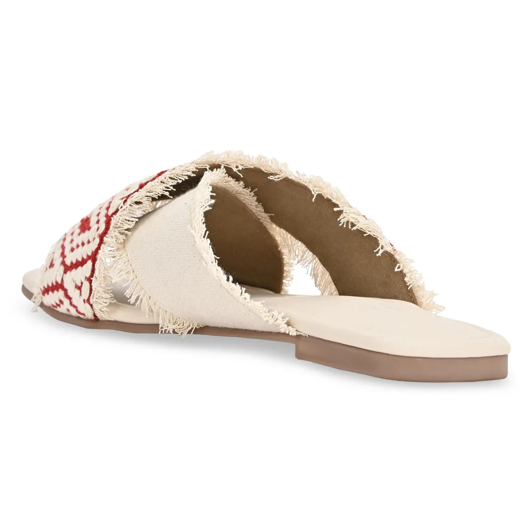 2024 fashion women square toe cross strappy slippers sandals wholesale new spring summer collection 2024 jute cotton hand made